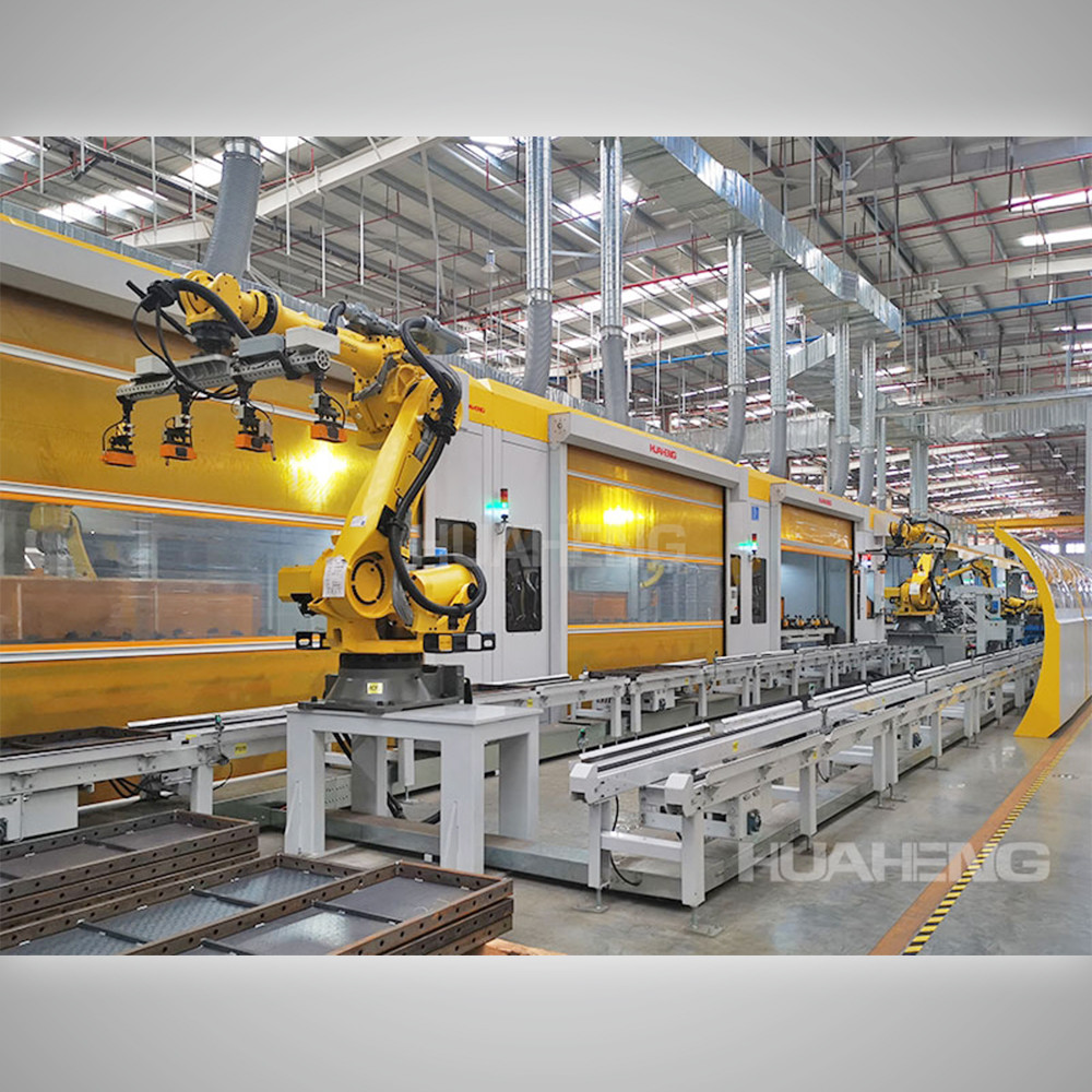 An Unmanned Production Line For Manufacture Of Climbing Frame Products